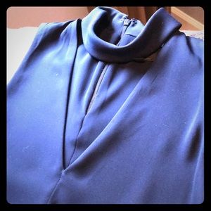 Navy sleeveless TOPSHOP top,